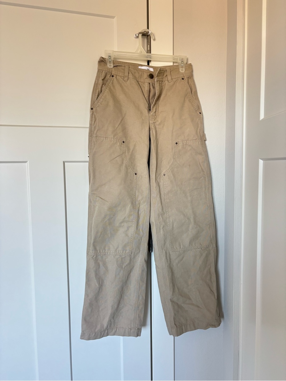 TNA Straight Leg Utility Pants in Beige